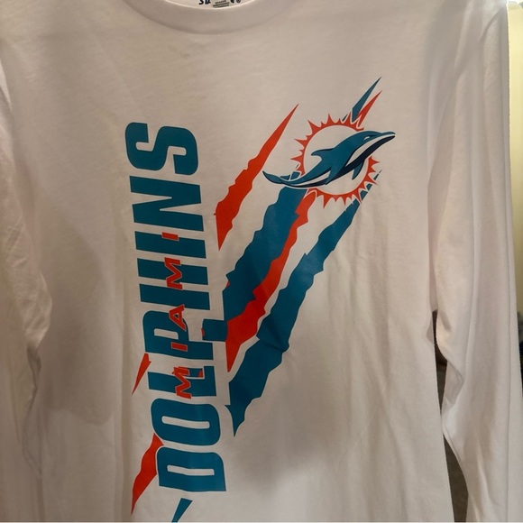 STARTER White Miami Dolphins Long Sleeve Shirt - Picture 7 of 7